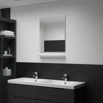 vidaXL Wandspiegel met schap 50x60 cm gehard glas, Verzenden, Nieuw