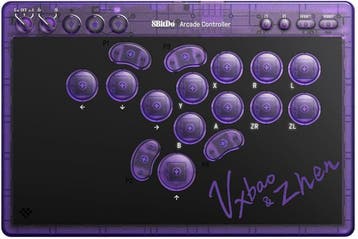 8BitDo Arcade Controller - Transparant Purple Signature, Verzenden, Nieuw