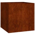 vidaXL Plantenbak roestig 80x80x80 cm weervast staal, Verzenden, Nieuw, Metaal