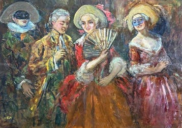 Vincenzo La Bella (1872-1954) - Festa in Maschera