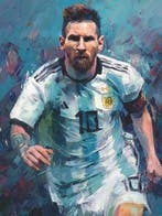 Canvas Fit - Alberto Ricardo - Messi: La Pasión en Azul y, Nieuw