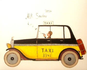 Alek Sander (XX-XXI) - Madame Cohiba in einem Taxi in New