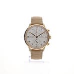 IWC Portuguese Chronograaf IW371486; 18k. Rosé gouden her.., Overige merken, Leer, Ophalen of Verzenden, Zo goed als nieuw