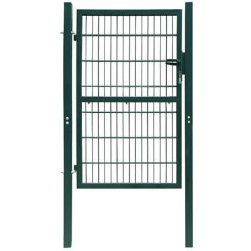 vidaXL Hekpoort staal 100x200 cm groen, Tuin en Terras, Tuinpoorten, Verzenden, Nieuw