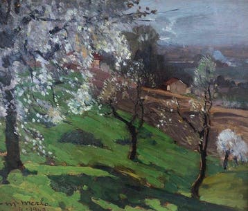 Metello Merlo (1886-1964) - Ciliegi in fiore, Antiek en Kunst
