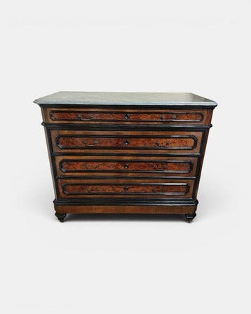 Commode - Hout - walnotenburl en walnoot