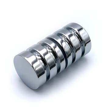 Douchedeurknop 722 rond dubbele groef 30mm - Chroom, Ophalen of Verzenden, Nieuw
