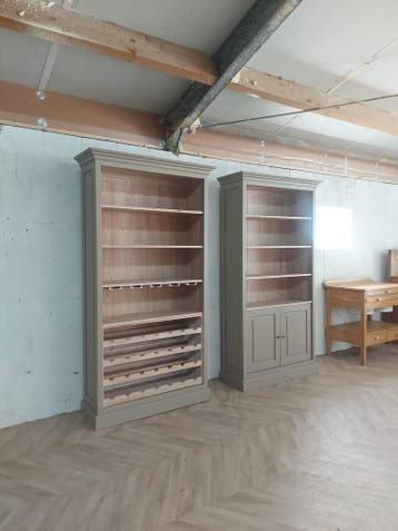 Landelijk klassieke kast, boekenkast, wijnkast - mooie set!
