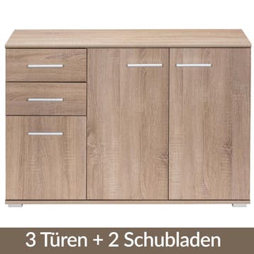 Dressoir Alba Eiche 107x75x35cm (Meubelen, Interieur), Verzenden