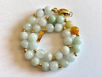 Jadeíta (A) - 18 karaat (750) goud - Armband