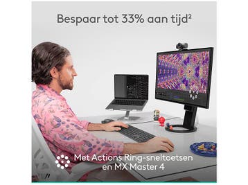 Logitech -  Mx Master 4 Muis  - Graphite, Rechtshandig, Muis, Ergonomisch, Verzenden