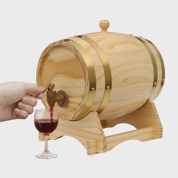 Eikenhouten Wijnvat 3L/5L met Tap & Standaard - Perfect voor, Verzenden, Nieuw