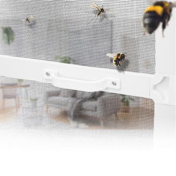 Hor met aluminium frame voor deuren 210 x 95 cm - wit, Verzenden, Nieuw