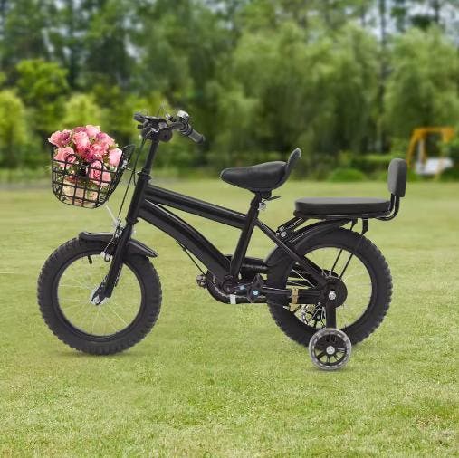 14 Inch Kinderfiets Met Zijwielen Mand en Verstelbaar Zadel, Fietsen en Brommers, Fietsen | Kinderfietsjes, Nieuw, Verzenden