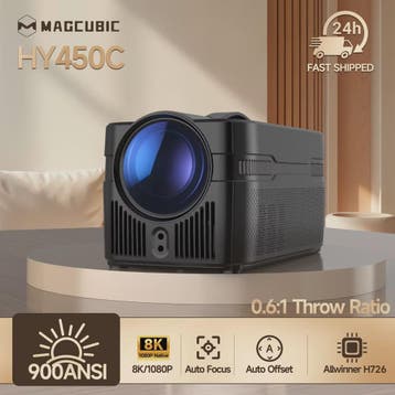 Magcubic HY450 Ultra Short Throw Projector: 900 ANSI Lumen,, Verzenden, Nieuw