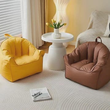 Kinder Pompoen Fauteuil Zitzak - Wasbare Hoes, Krasbestendig, Verzenden, Nieuw