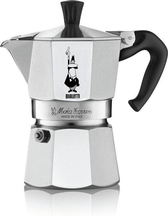 Bialetti Moka Express - Percolator - 4 kops - Aluminium, Huis en Inrichting, Keuken | Potten en Pannen, Verzenden