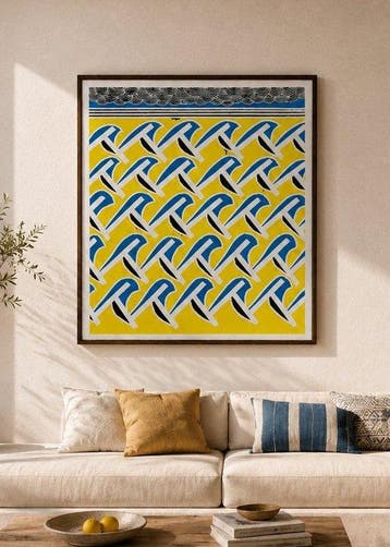 Baptiste Laurent - Vagues japonese sky II, XL acrylic on