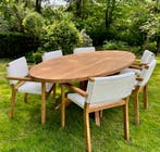 Ovale tuintafel |180 t/m 260 | v.a €800,- | massief teakhout, Tuin en Terras, Tuintafels, Ophalen of Verzenden, Nieuw, Ovaal, Teakhout