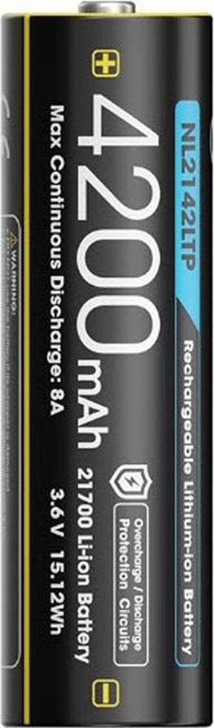 Nitecore NL2142LTP Oplaadbare 21700 Li-Ion batterij 4200mAh, Ophalen of Verzenden, Zo goed als nieuw