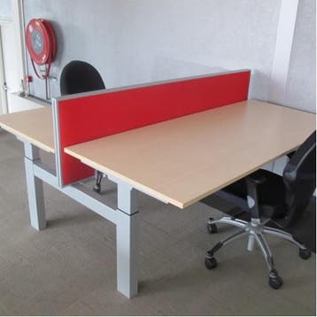 (MDK-104304) Madeko Office duo bureau 180 x 80 cm, Ophalen of Verzenden, In hoogte verstelbaar, Nieuw
