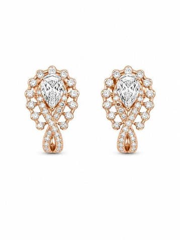 Oorbellen - 14 karaat Roségoud - 1.21ct. tw. Diamant, Sieraden, Tassen en Uiterlijk, Oorbellen, Nieuw