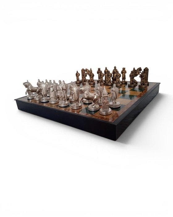 Schaakspel - Metaal, Antiek en Kunst, Curiosa en Brocante