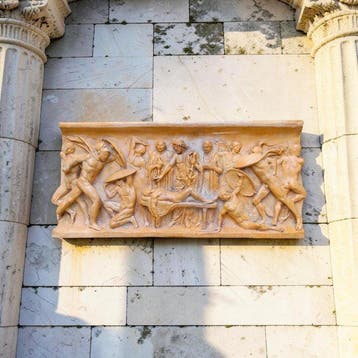 sculptuur, Altorilievo Miracolo Di Asclepio - 23 cm -
