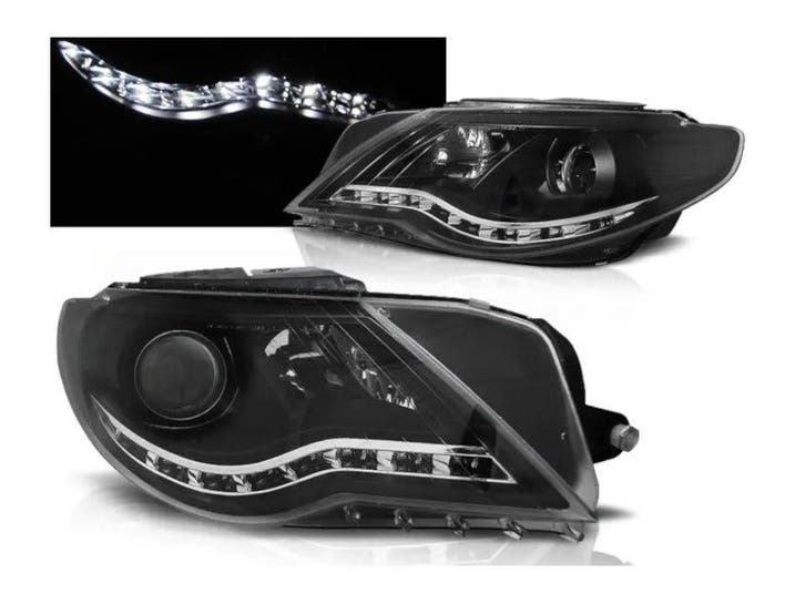Daylight Black LED DRL koplampen geschikt voor VW Passat CC, Auto-onderdelen, Verlichting, Nieuw, Volkswagen, Verzenden