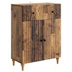 vidaXL Dressoir met lade Oud hout 66 x 34,5 x 90 cm Bewerkt, Verzenden, Nieuw, Overige houtsoorten, Minder dan 50 cm