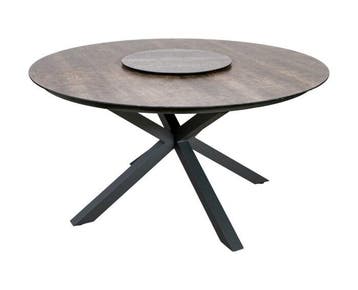 Tuintafel Atalanta rond keramiek Ø145 cm - Naturel, Ophalen of Verzenden, Nieuw