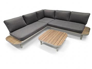 Showroommodel Amore platform hoek loungeset 3 delig latte, Ophalen of Verzenden, Nieuw