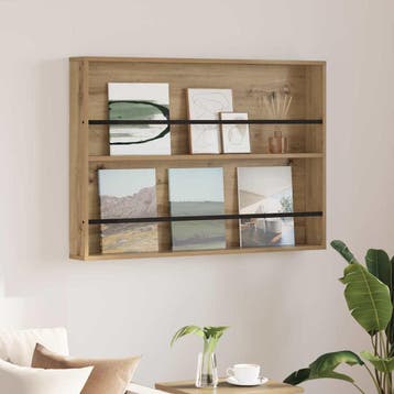 vidaXL Tijdschrift Rek Artisan Eiken 100 x 12 x 70 cm, Verzenden, Nieuw