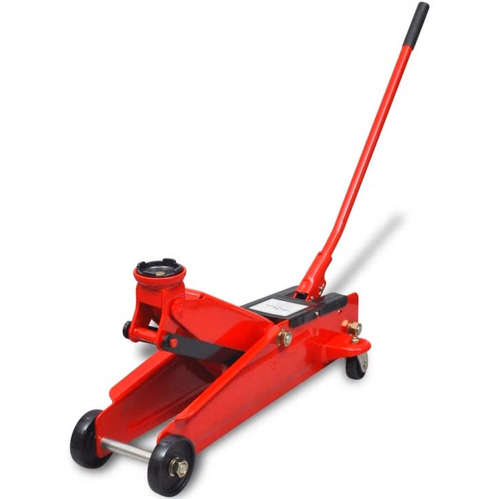 vidaXL Hydraulische vloerkrik laag profiel 3 ton rood, Auto diversen, Autogereedschap, Nieuw, Verzenden