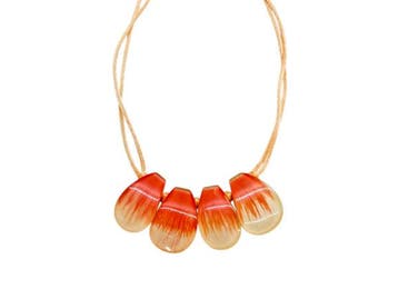 Veiling - Artistiek Statement Collier met Expressieve Hars E, Nieuw