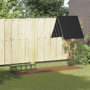 vidaXL Konijnenkooi zilver 300 x 100 x 210 cm Gegalvaniseerd, Dieren en Toebehoren, Verzenden, Nieuw