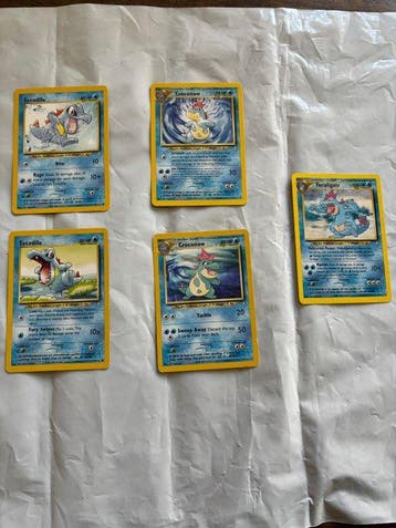 Pokémon - 5 Card - Totodile, Croconaw, Feraligatr 5/111 Foil, Hobby en Vrije tijd, Nieuw