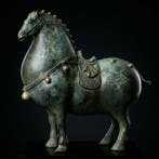Beeld, Exclusief beeld: Tang-Dynasty Stijl paard - 24.5 cm -, Antiek en Kunst