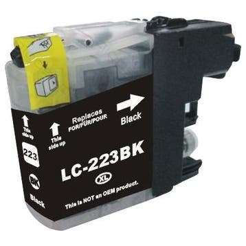 Huismerk Brother LC-223BK cartridge zwart, Verzenden, Nieuw, Huismerk