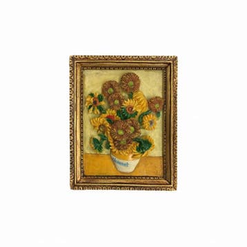 Magneet met 3D zonnebloemen Vincent van Gogh, Ophalen of Verzenden, Nieuw