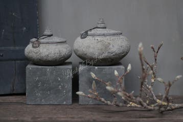 Set kruikjes met deksel Nepal 15 cm, Ophalen of Verzenden, Nieuw