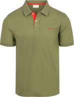 Gant Contrast Piqué Poloshirt Herb Groen maat 3XL Heren, Verzenden, GANT, Nieuw, Overige maten
