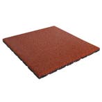 Rubber tegel 25 mm - 50 x 50 cm - Rood, Tuin en Terras, Tegels en Klinkers, Verzenden, Nieuw