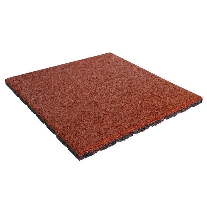 Rubber tegel 25 mm - 50 x 50 cm - Rood, Tuin en Terras, Tegels en Klinkers, Verzenden