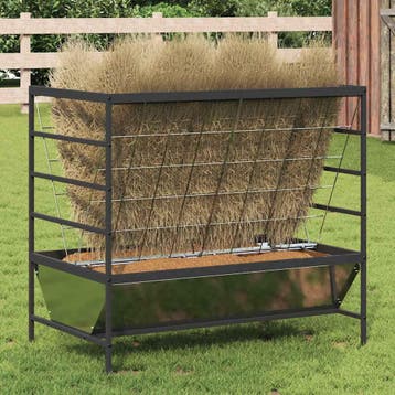 vidaXL Vee voeder Zilver 100 x 60 x 90 cm Gegalvaniseerd, Dieren en Toebehoren, Verzenden, Nieuw