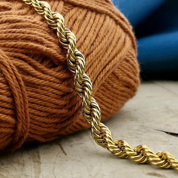 8 karaat gedraaide schakelketting, Ophalen of Verzenden, Gebruikt, Geel, Goud