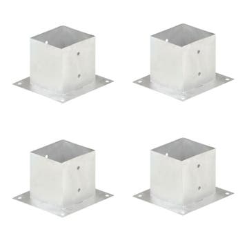 vidaXL Paalankers 4 st 141 mm gegalvaniseerd metaal, Tuin en Terras, Palen, Balken en Planken, Verzenden, Nieuw