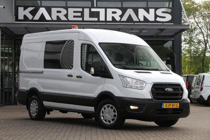 Ford Transit 2.0 TDCI 170PK, Auto's, Bestelauto's, Onderhoudsboekje, Lease, Grijs, Automaat, Wit, Ford, Financial lease, Stof