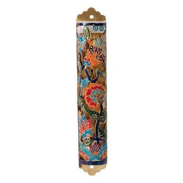 Mezuzah met veelkleurige bloemen van Yair Emanuel van me..., Nieuw