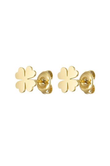 Studs klaver (Oorbellen, Dames sieraden), Verzenden, Nieuw, Zilver, Overige materialen